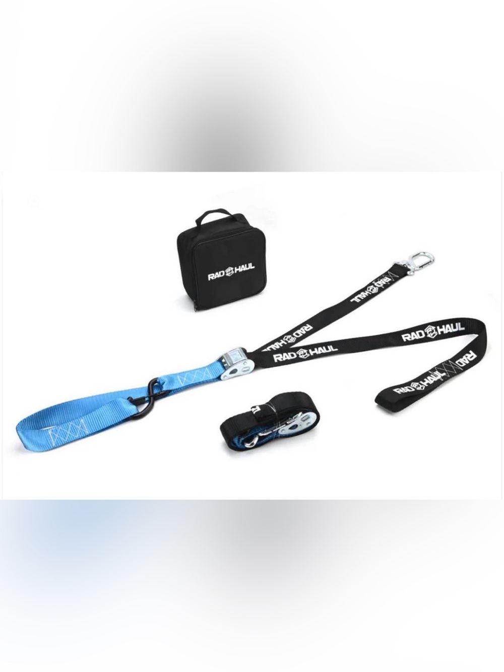 Rad Haul Swivel-Hook Soft-Loop Moto Tie Downs 1.5”x75” up to 2000lbs Cam Buckle